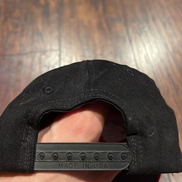 BUDWEISER - NASCAR Official Beer Sponsor Vtg 90s Black  BUD Dad Skate Hat Cap - Picture 4 of 9